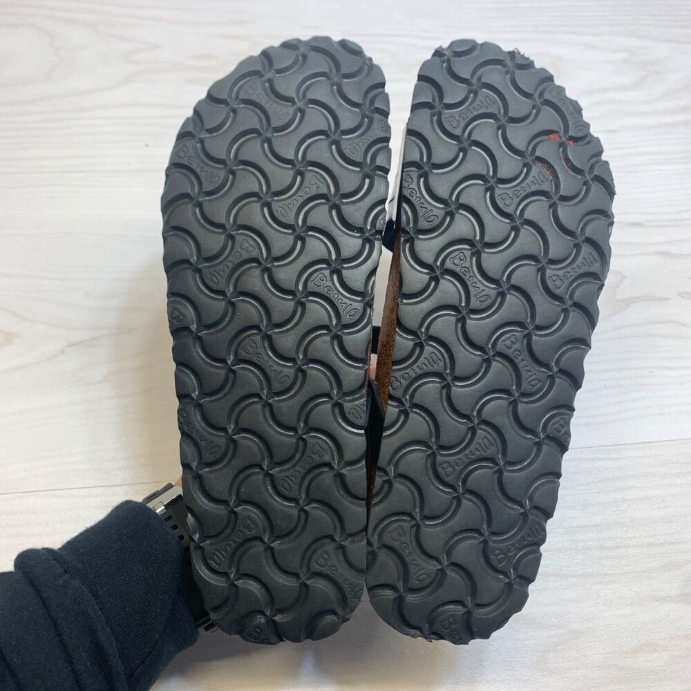 Women's 7 Birkenstock 38 Betula Burma Black Birko-Flor Sandals Strappy - Picture 7 of 12
